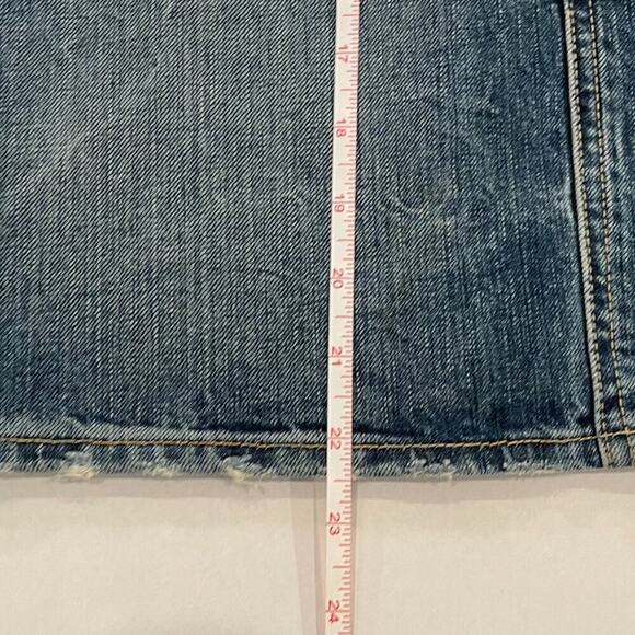 VTG J.Crew Denim/Jean Medium Wash/Rinse Slightly Distressed Pencil Skirt, 28 - Picture 12 of 12